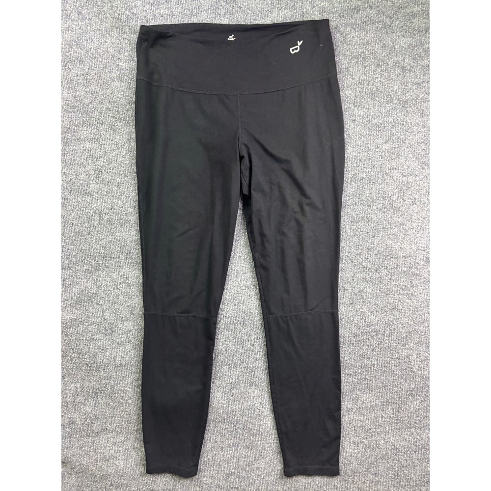 Boody Active Leggings Womens Large Black Bamboo Viscose Stretch Full Length
